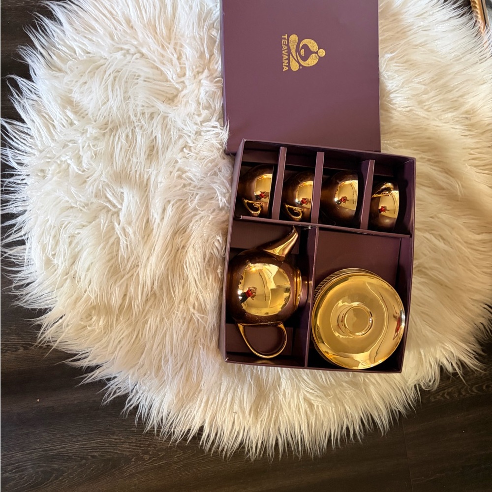 Purple and Gold Tea Set